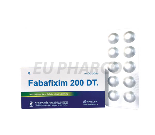 Viên nén phân tán fabafixim 200 DT chứa cefixim 200mg